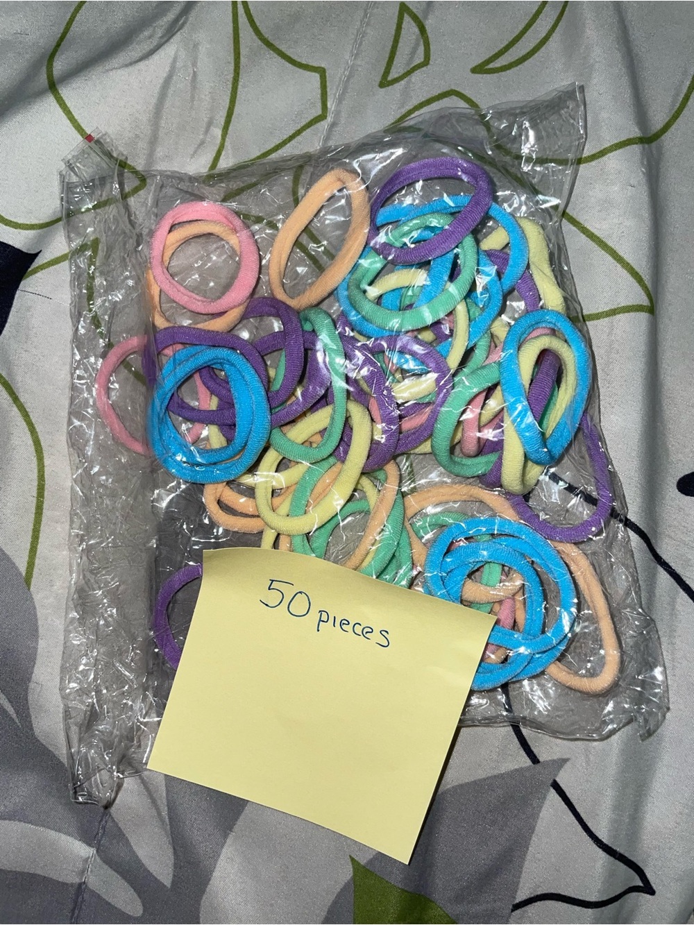 Colorful Pastel Hair Ties - Pack of 50